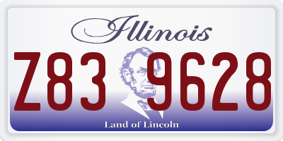 IL license plate Z839628