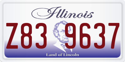 IL license plate Z839637