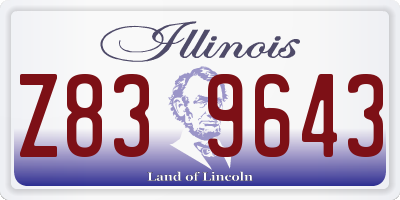 IL license plate Z839643
