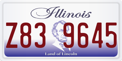 IL license plate Z839645