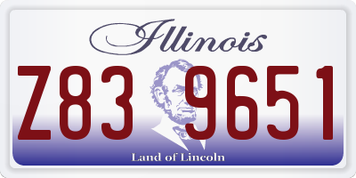 IL license plate Z839651