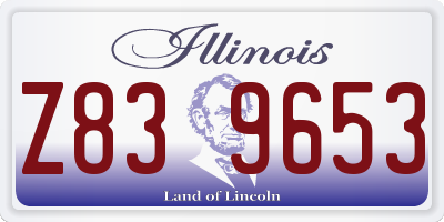 IL license plate Z839653