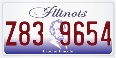 IL license plate Z839654