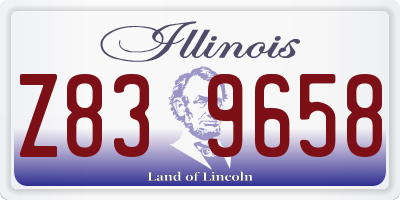 IL license plate Z839658