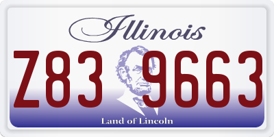 IL license plate Z839663