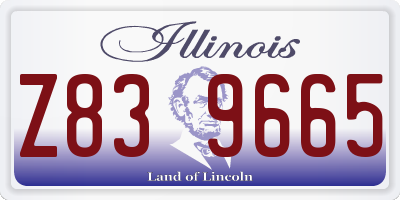 IL license plate Z839665