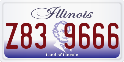 IL license plate Z839666