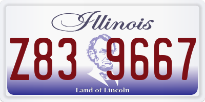 IL license plate Z839667