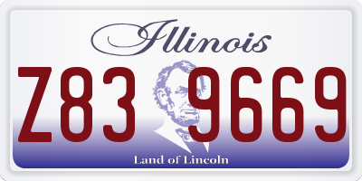 IL license plate Z839669