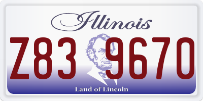 IL license plate Z839670