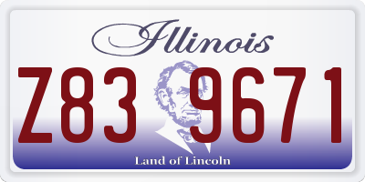 IL license plate Z839671