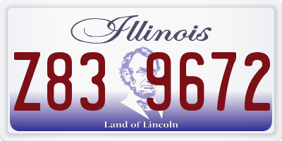 IL license plate Z839672