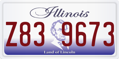 IL license plate Z839673