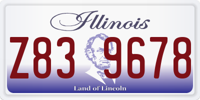 IL license plate Z839678