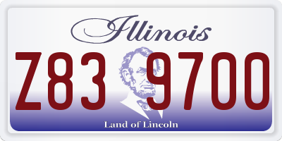 IL license plate Z839700