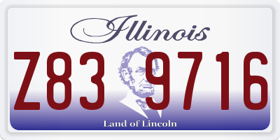 IL license plate Z839716
