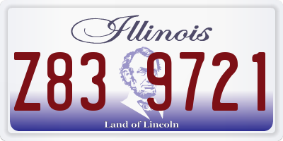 IL license plate Z839721