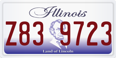 IL license plate Z839723