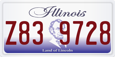 IL license plate Z839728
