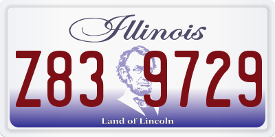 IL license plate Z839729