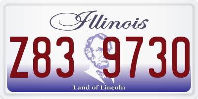 IL license plate Z839730