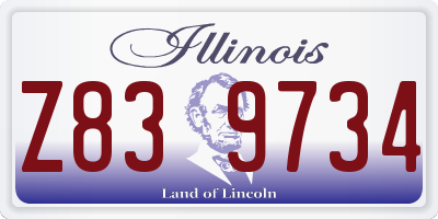 IL license plate Z839734