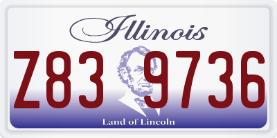 IL license plate Z839736