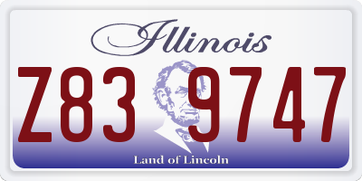 IL license plate Z839747