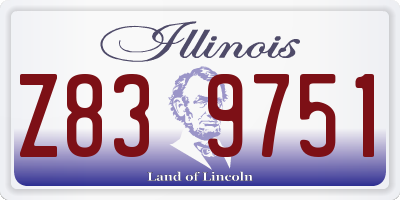 IL license plate Z839751
