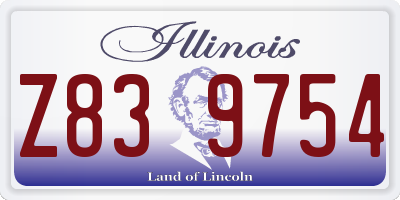 IL license plate Z839754