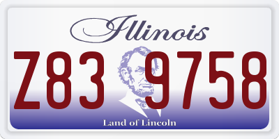 IL license plate Z839758