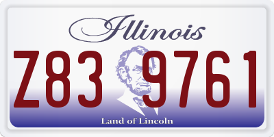IL license plate Z839761