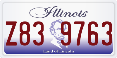 IL license plate Z839763
