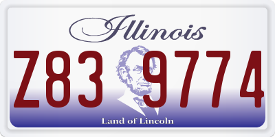 IL license plate Z839774