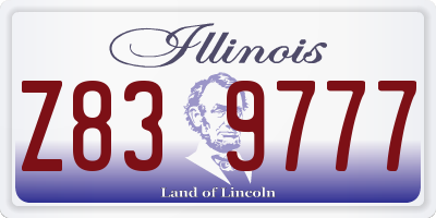 IL license plate Z839777