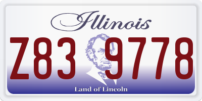 IL license plate Z839778