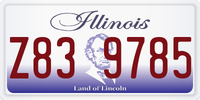 IL license plate Z839785