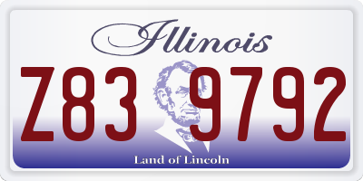 IL license plate Z839792