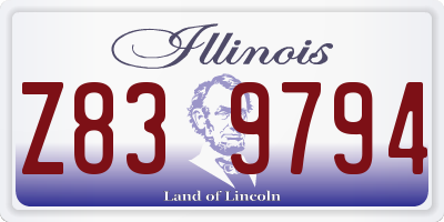 IL license plate Z839794