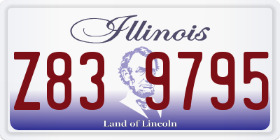 IL license plate Z839795