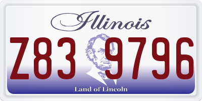 IL license plate Z839796