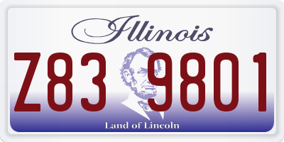 IL license plate Z839801