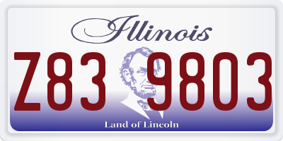 IL license plate Z839803