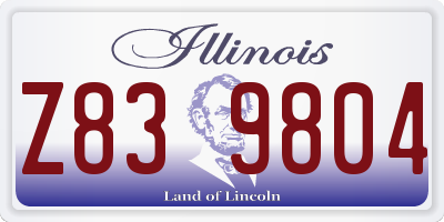 IL license plate Z839804