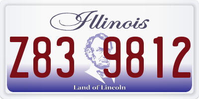 IL license plate Z839812