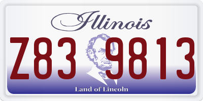 IL license plate Z839813