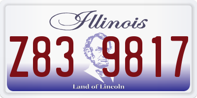 IL license plate Z839817