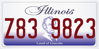 IL license plate Z839823