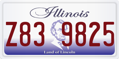 IL license plate Z839825