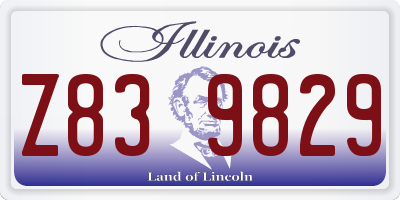 IL license plate Z839829